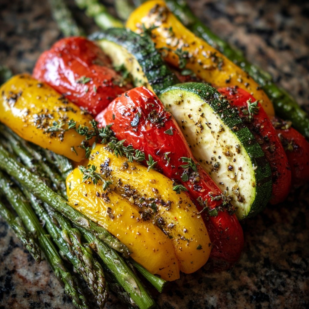 Healthy Lemon Herb Grilled Veggies