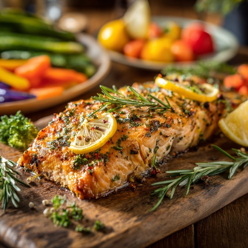 Zesty Baked Salmon with Herbs