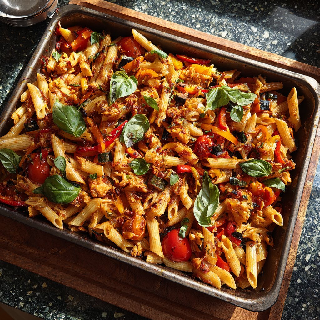 Oven-Roasted Mediterranean Pasta
