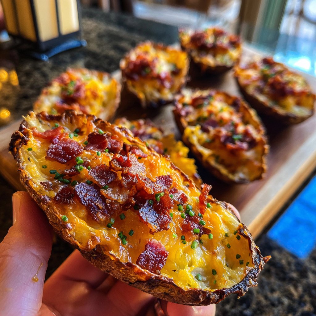 Loaded Airfryer Potato Skins