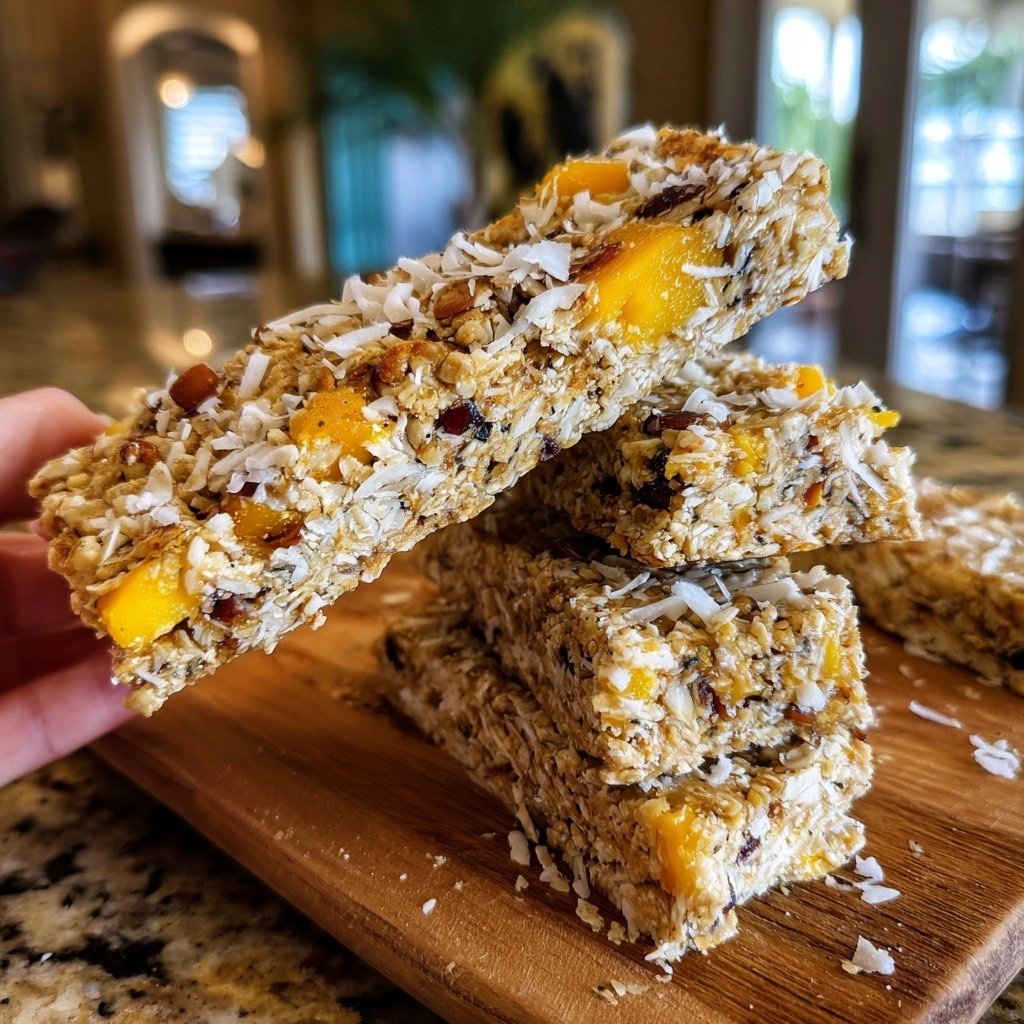 Coconut Mango Protein Bars