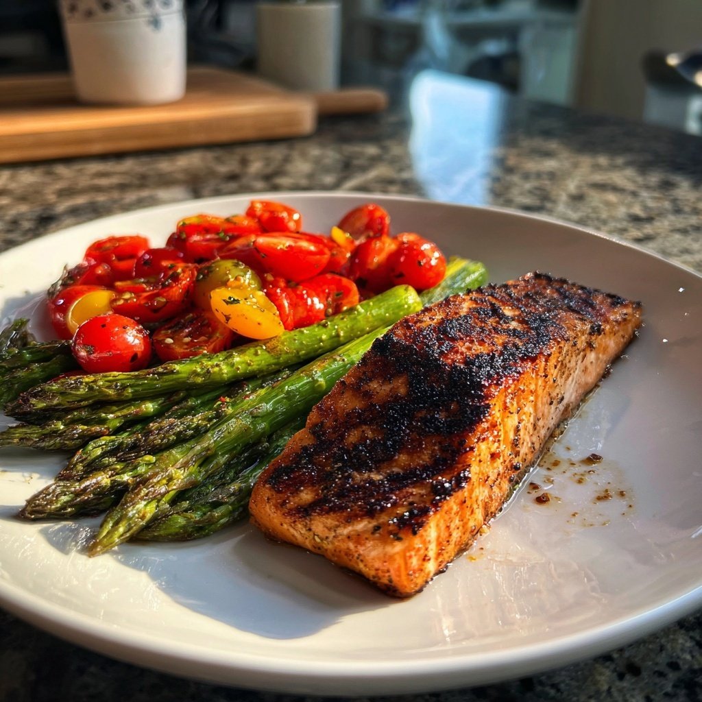 Simple Grilled Salmon with Veggies