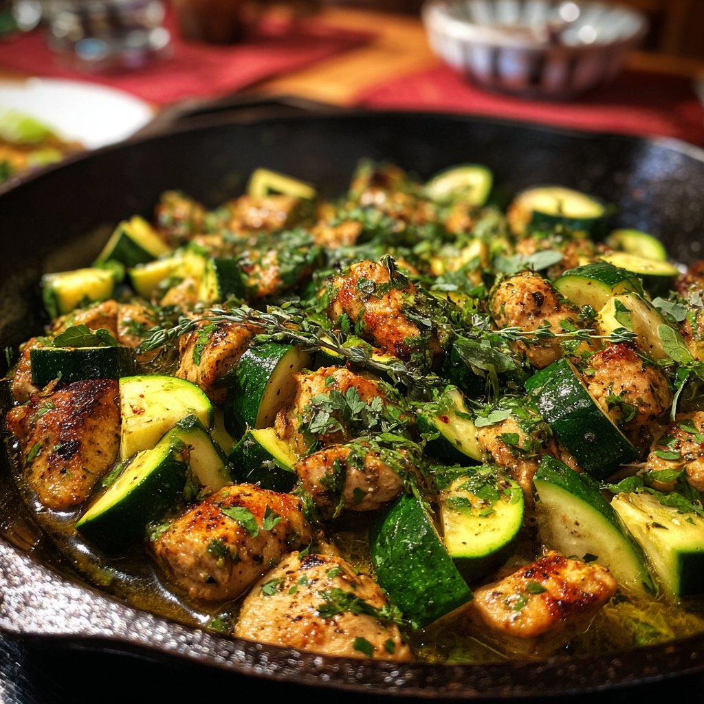 Herb Garden Turkey Zucchini Skillet