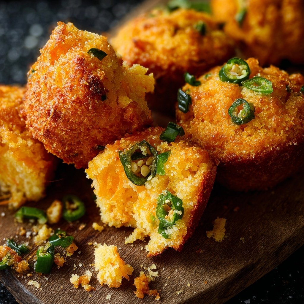 Jalapeño Cheddar Cornbread Bites